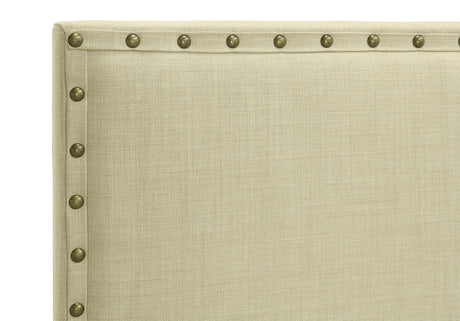 Tavel Nailhead Footboard Storage Bed in Tumbleweed - Ornate Home