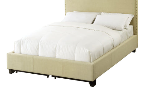 Tavel Nailhead Footboard Storage Bed in Tumbleweed - Ornate Home