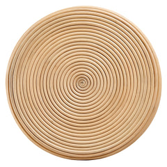 Tavi Hourglass Natural Rattan Round Side Table - Ornate Home