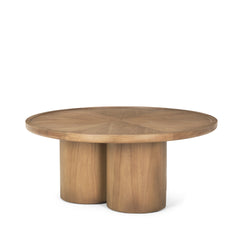 Tavi Medium Brown Round Coffee Table - Ornate Home