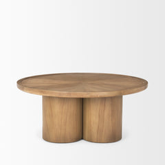 Tavi Medium Brown Round Coffee Table - Ornate Home