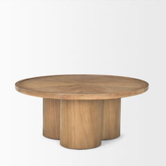 Tavi Medium Brown Round Coffee Table - Ornate Home