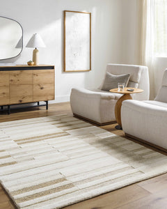 Tavia Broken-Striped Area Rug - Ornate Home