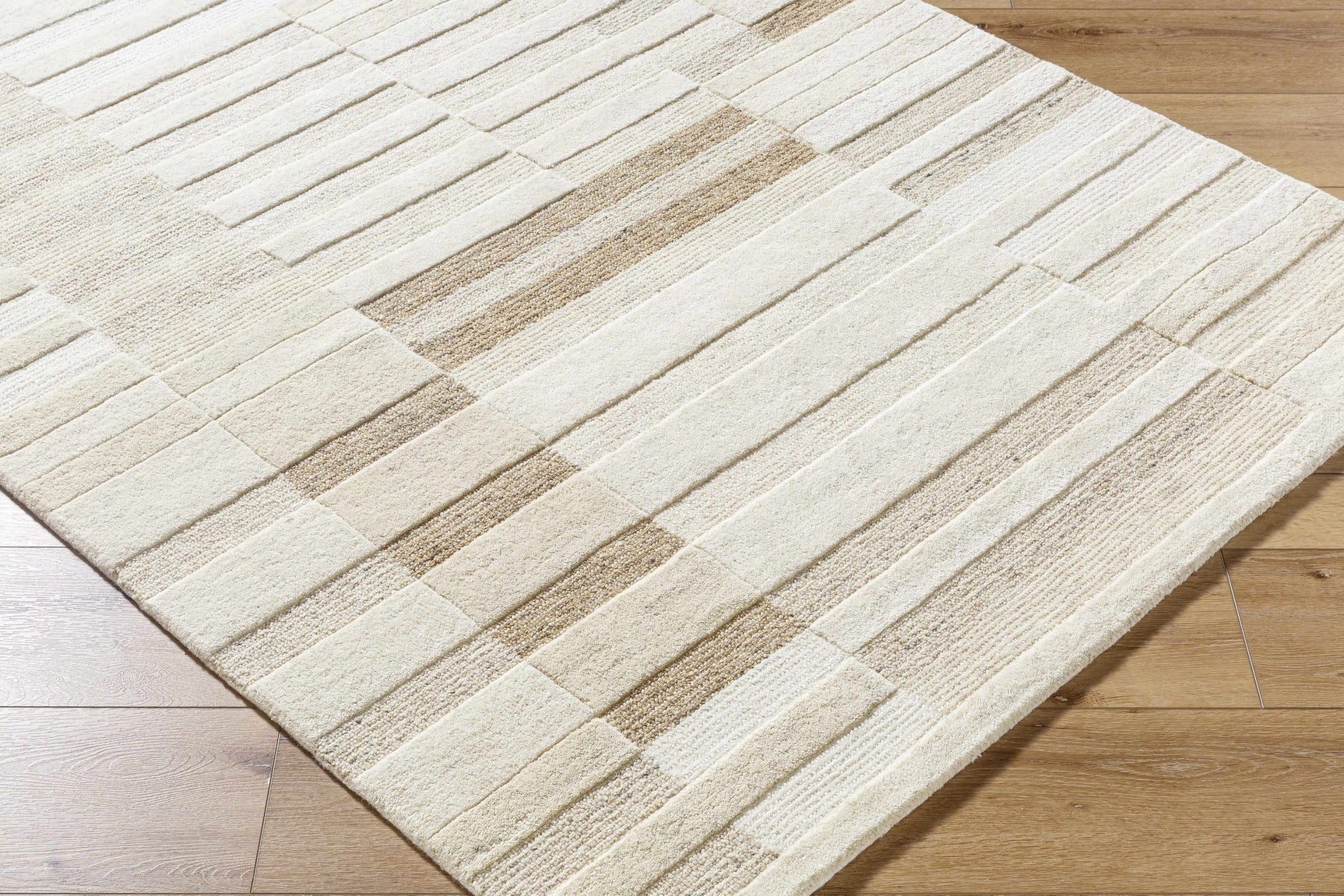 Tavia Broken-Striped Area Rug - Ornate Home