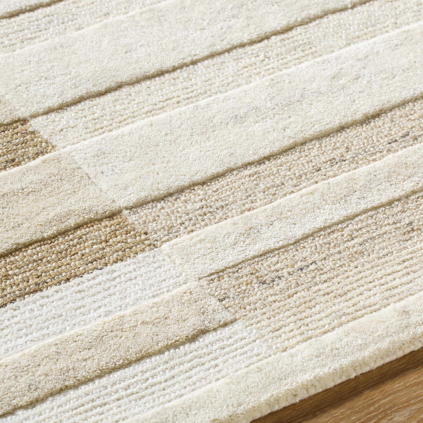 Tavia Broken-Striped Area Rug - Ornate Home