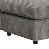 Tavia Gray Sectional Sofa W/6 Pillows - Ornate Home