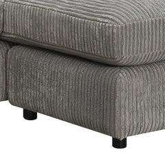 Tavia Gray Sectional Sofa W/6 Pillows - Ornate Home