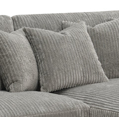 Tavia Gray Sectional Sofa W/6 Pillows - Ornate Home