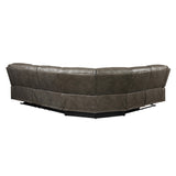 Tavin Taupe LeatherAire Match Manual Reclining Sectional Sofa (Motion) - Ornate Home