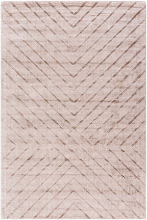 Tavran Taupe Subtle Linear Texture Cottage Farmhouse Viscose Handmade Area Rug - Clearance - Ornate Home