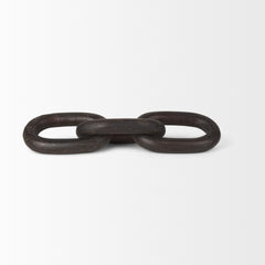 Tayla Black-Brown Large Wood Chain Link
