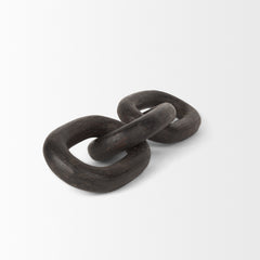 Tayla Black-Brown Large Wood Chain Link