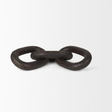 Tayla Black-Brown Large Wood Chain Link - Ornate Home