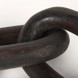 Tayla Black-Brown Large Wood Chain Link - Ornate Home