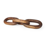 Tayla Medium Brown Large Wood Chain Link - Ornate Home