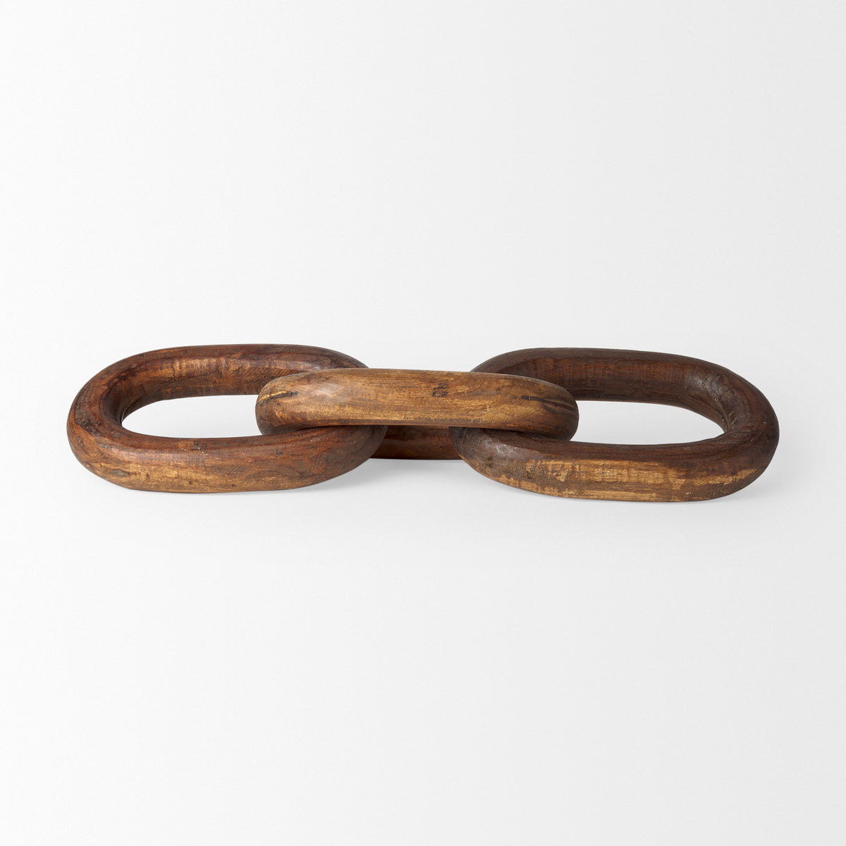 Tayla Medium Brown Large Wood Chain Link - Ornate Home
