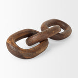 Tayla Medium Brown Large Wood Chain Link - Ornate Home