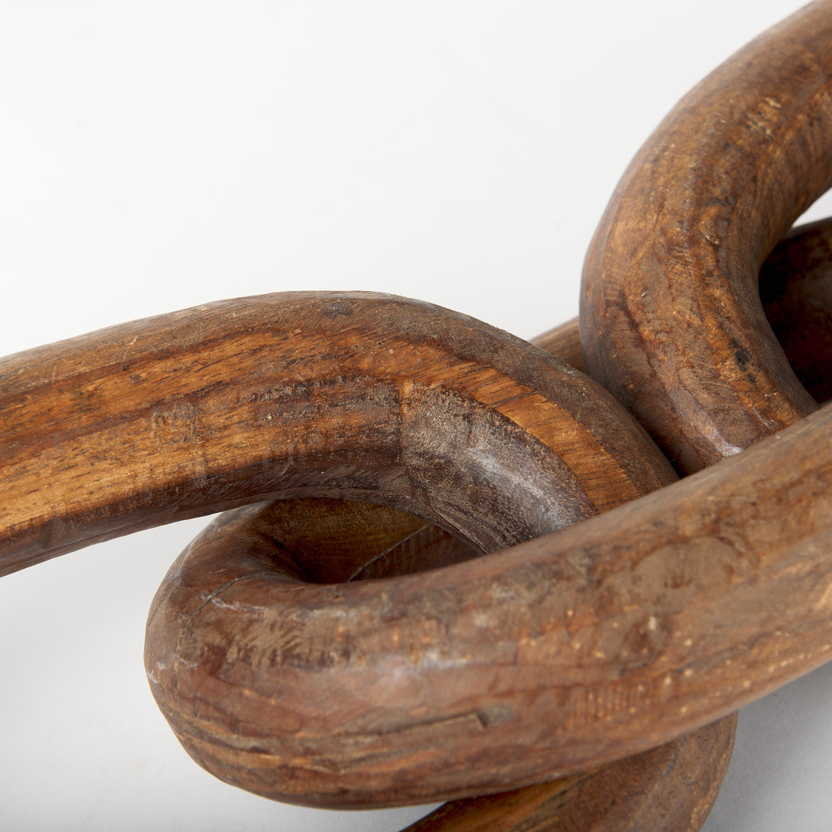 Tayla Medium Brown Large Wood Chain Link - Ornate Home
