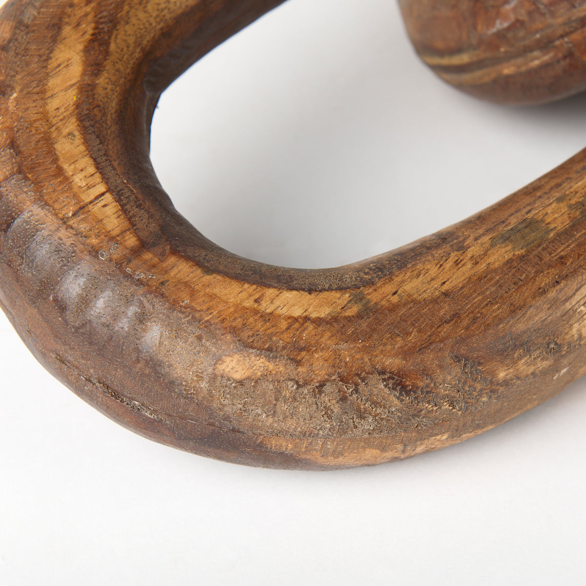 Tayla Medium Brown Large Wood Chain Link - Ornate Home