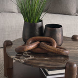Tayla Medium Brown Large Wood Chain Link - Ornate Home