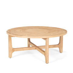 Taylin Light Brown Wood Round Coffee Table - Ornate Home
