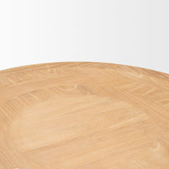 Taylin Light Brown Wood Round Coffee Table - Ornate Home