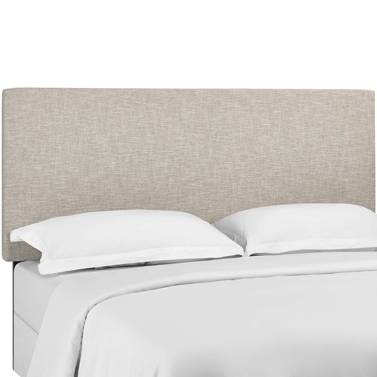 Taylor Beige Upholstered Linen Fabric Full / Queen Headboard - Ornate Home