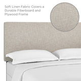 Taylor Beige Upholstered Linen Fabric Full / Queen Headboard - Ornate Home