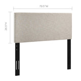 Taylor Beige Upholstered Linen Fabric King and California King Headboard - Ornate Home