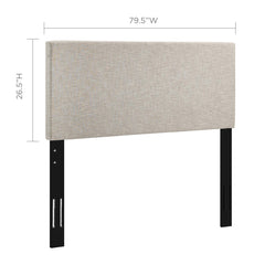 Taylor Beige Upholstered Linen Fabric King and California King Headboard - Ornate Home