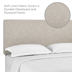 Taylor Beige Upholstered Linen Fabric King and California King Headboard - Ornate Home