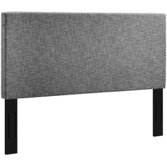 Taylor Light Gray Upholstered Linen Fabric Full / Queen Headboard - Ornate Home
