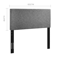 Taylor Light Gray Upholstered Linen Fabric Full / Queen Headboard - Ornate Home