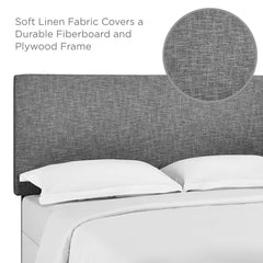 Taylor Light Gray Upholstered Linen Fabric Full / Queen Headboard - Ornate Home