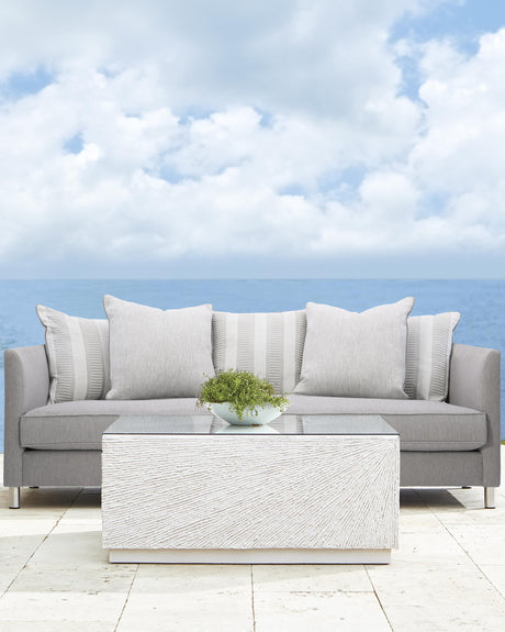 Taylor White/Cream Outdoor Sofa - Ornate Home