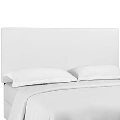 Taylor White Upholstered Linen Fabric Full / Queen Headboard - Ornate Home