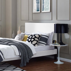 Taylor White Upholstered Linen Fabric King and California King Headboard - Ornate Home