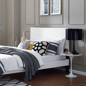 Taylor White Upholstered Linen Fabric King and California King Headboard - Ornate Home