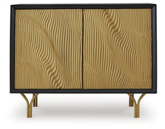 Tayner Black/Gold Finish Accent Cabinet - Ornate Home