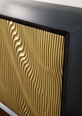 Tayner Black/Gold Finish Accent Cabinet - Ornate Home