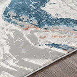 Tayport Blue Marble Rug - Clearance - Ornate Home