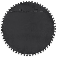 Taza Black Round Iron Mirror - Ornate Home