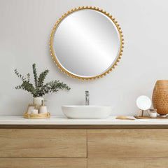 Taza Gold Round Mirror - Ornate Home