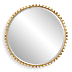 Taza Gold Round Mirror - Ornate Home