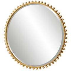 Taza Gold Round Mirror - Ornate Home