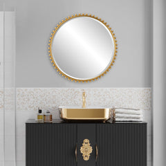 Taza Gold Round Mirror - Ornate Home