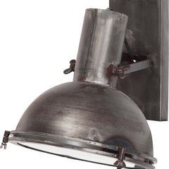 Taza Gray Metal Dome Shade Wall Sconce - Ornate Home