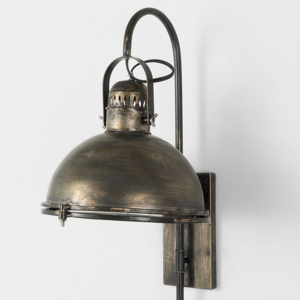 Tazb Gold Metal Conical Shade Wall Sconce