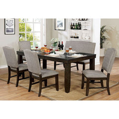 Teagan Dark Walnut/Gray Bench - Ornate Home