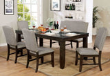 Teagan Dark Walnut/Gray Dining Table - Ornate Home